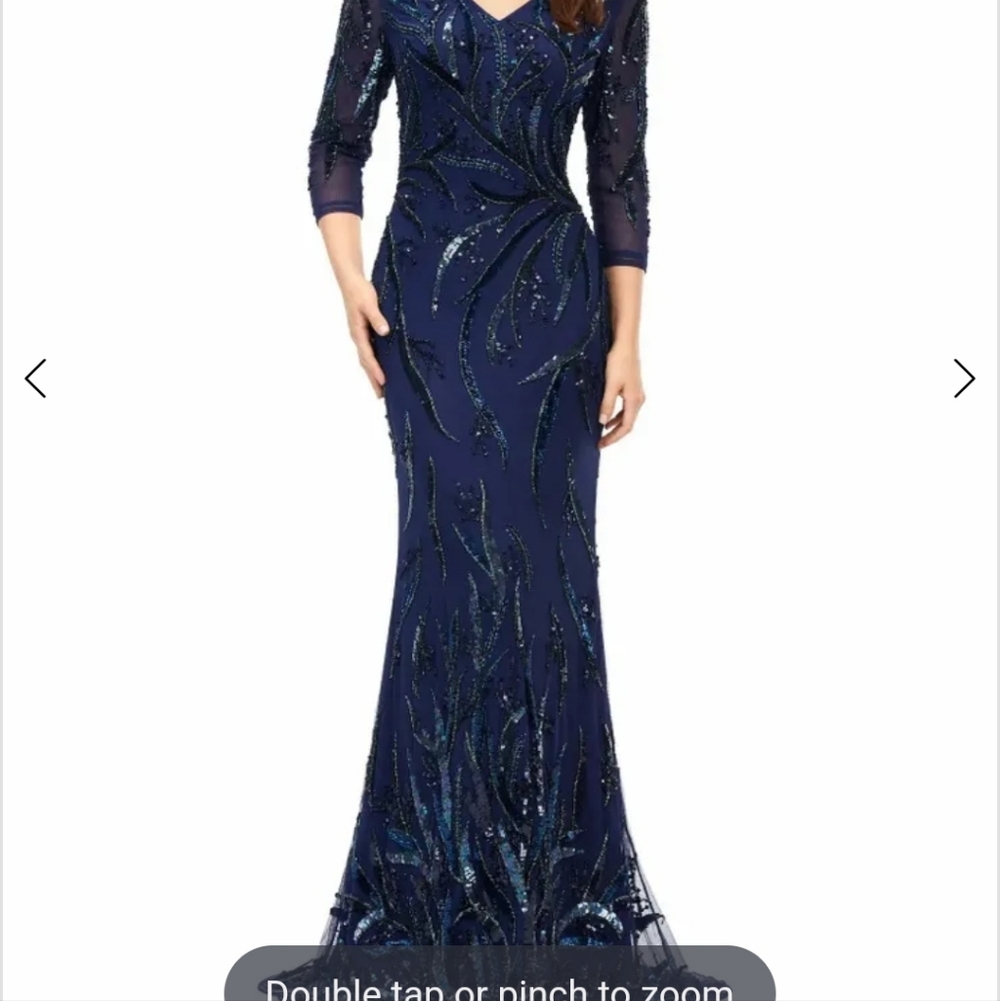 Stunning Dark Navy Sequin Wedding Dress